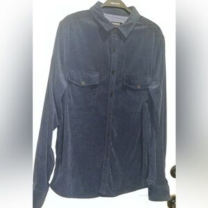 Reverse Threads Navy blue corduroy button-up shirt #corduroy #menswear